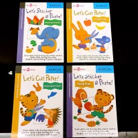 Kumon - 套裝C: Let's cut paper! x 2 (Food Fun & Amazing Animals) / let's Sticker & Paste! x 2 (Food Fun & Amazing Animals)